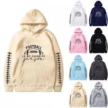 Женская однотонная толстовка с капюшоном и длинным рукавом с принтом XL чёрный