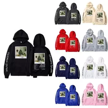 Женская однотонная толстовка с капюшоном и длинным рукавом с принтом L бежевый