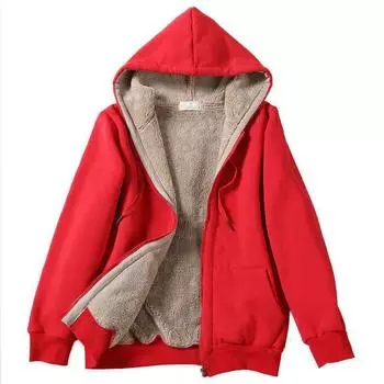 Женская однотонная толстовка с капюшоном и длинными рукавами на осень и зиму, удобная повседневная плюшевая куртка 2XL чёрный