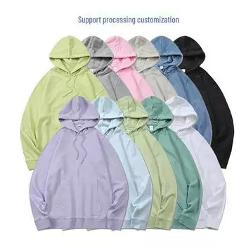 Женская однотонная толстовка с капюшоном - осенне-зимний пуловер с вышитым дизайном XL