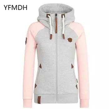 Женская однотонная ветровка с капюшономЖенская ветрозащитная куртка на молнии-топ XXXXXL чёрный