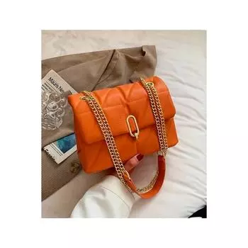 Женская оранжевая сумка через плечо