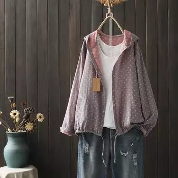 Женская осень-весна с капюшоном, длинные рукава, блузки, однобортные рубашки, регулируемая женская одежда One Size синий