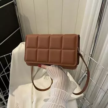 Женская осень-зима, новая женская сумка на одно плечо в литературном стиле, дизайнерская сумка через плечо, трендовая женская маленькая квадратная сумка 20.5*7*12cm белый