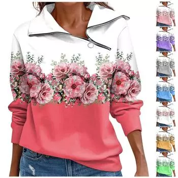 Женская осенне-зимняя футболка, модный свободный женский пуловер, спортивные топы, повседневный топ с V-образным вырезом и длинным рукавом XXXL оранжевый