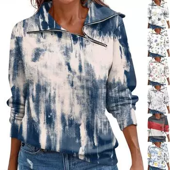 Женская осенне-зимняя футболка, модный свободный женский пуловер, спортивные топы, повседневный топ с V-образным вырезом и длинным рукавом M