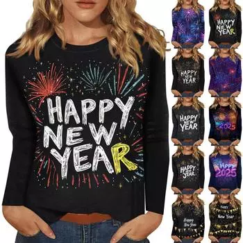 Женская осенне-зимняя футболка с круглым вырезом и длинным рукавом с принтом L оранжевый