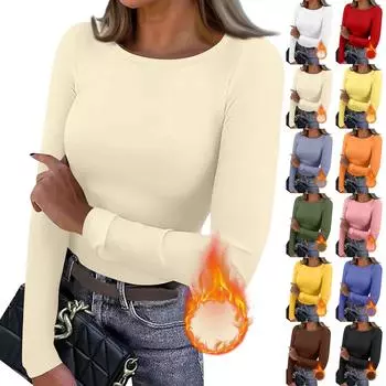 Женская осенне-зимняя футболка с зауженным низом, модный повседневный однотонный свитер с V-образным вырезом и длинными рукавами S синий