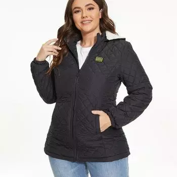 Женская осенне-зимняя куртка, толстая теплая парка с капюшоном, тонкое пальто с длинными рукавами, верхняя одежда S чёрный