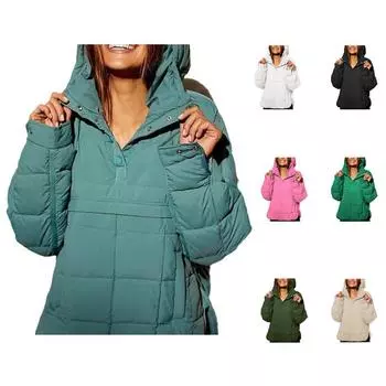 Женская осенне-зимняя однотонная свободная повседневная куртка с капюшоном и длинным рукавом, спортивная куртка для активного отдыха L