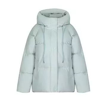 Женская осенне-зимняя однотонная утепленная верхняя одежда с воротником-стойкой, хлопковая подкладка, свободная теплая короткая куртка с капюшоном и карманом XL белый