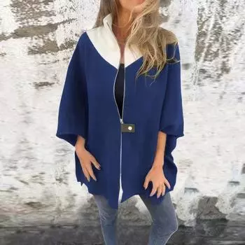 Женская осенне-зимняя повседневная свободная куртка на молнии с воротником-стойкой S красный