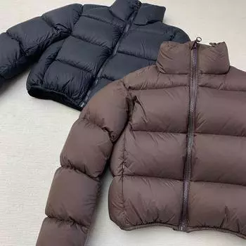 Женская осенне-зимняя пуховая хлопковая куртка с подкладкой, женская стеганая куртка в хлебном стиле, женская куртка S коричневый