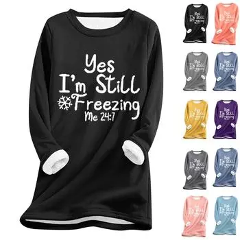 Женская осенне-зимняя рубашка большого размера, свободный верх с принтом, утепленная рубашка из овечьей шерсти, приталенная нижняя рубашка L чёрный