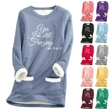 Женская осенне-зимняя свободная рубашка большого размера из утолщенной шерсти ягненка, теплая и приталенная нижняя рубашка с карманом S синий