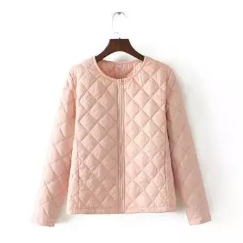 Женская осенне-зимняя свободная теплая куртка больших размеров с воротником-стойкой, легкая стеганая куртка XL вино красного