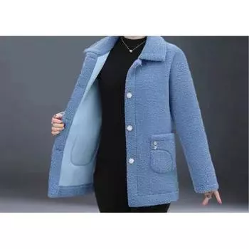 Женская осенне-зимняя теплая куртка средней длины, однотонная утолщенная блузка с длинными рукавами 3XL