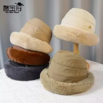 Женская осенне-зимняя теплая уличная защитная шапка для ушей, устойчивая к холоду, искусственный мех, монгольская шапка, милая, милая, панама One Size