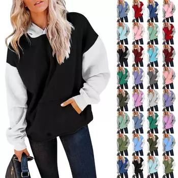 Женская осенне-зимняя толстовка с капюшоном, флисовая толстовка с длинным рукавом, модная толстовка M фиолетовый