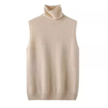 Женская осенне-зимняя трикотажная безрукавка, однотонная тонкая рубашка в стиле темперамент 2XL белый