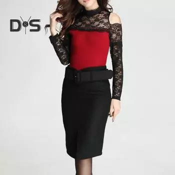 Женская осенне-зимняя юбка с высокой талией, облегающая однотонная однотонная юбка длиной до колена, однотонная, с плотной талией, теплая, толстая, мягкая, женская юбка-миди 3XL вино красного