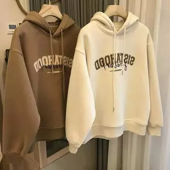 Женская осенне-зимняя утепленная и стеганая кофта-свитер Lazy Wind Loose Hooded Jacket 2XL