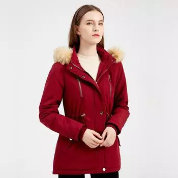 Женская осенне-зимняя утолщенная овечья флисовая свободная съемная кепка на молнии, шикарная куртка S-4XL S чёрный