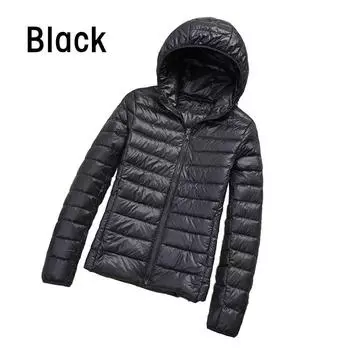 Женская осенняя куртка на белом утином пуху, ветрозащитное пальто с капюшоном, теплая повседневная зимняя M-5XL M розовый