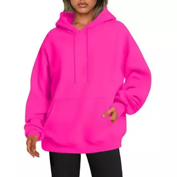 Женская осенняя куртка с длинными рукавами и капюшоном из флиса XS синий