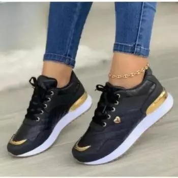 женская осенняя новая модная ПУ обувь на шнуровке с нескользящей плоской подошвой спортивная обувь для отдыха на открытом воздухе удобная походная женская обувь 36