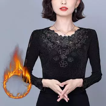 Женская осенняя новая универсальная тонкая элегантная футболка с длинными рукавами Inner Temperament M