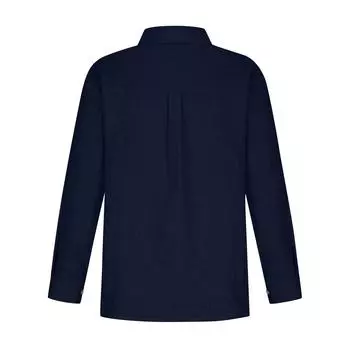 Женская осенняя однотонная свободная рубашка с длинным рукавом и пуговицами, повседневная рубашка большого размера S циан