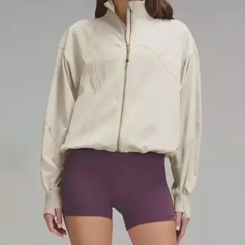 Женская осенняя ветрозащитная куртка с рукавами «летучая мышь» для занятий спортом на открытом воздухе и йоги S