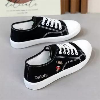 Женская парусиновая обувь без шнуровки с низким берцем, модные легкие повседневные парусиновые кроссовки для женщин, удобные дышащие прогулочные парусиновые туфли на шнуровке 35