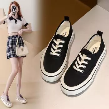 Женская парусиновая обувь, лето 2024, дышащая модная обувь для досок, повседневная женская обувь, 8696 35