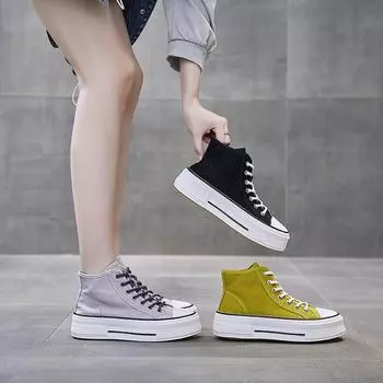 Женская парусиновая обувь осень 2022. Уличная мода. Прогулочная обувь на платформе. Дизайнерские парусиновые кроссовки. 35 фиолетовый