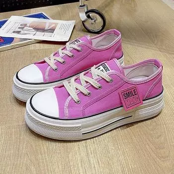 Женская парусиновая обувь, осенние новые туфли на шнуровке, женские спортивные повседневные белые туфли на плоской подошве с низким берцем, белые туфли 35