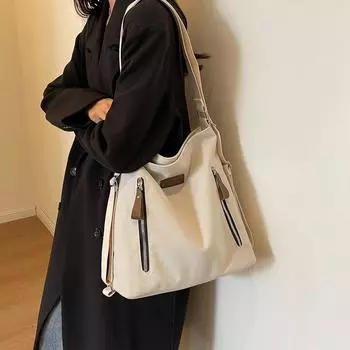 Женская парусиновая сумка через плечо, многофункциональный рюкзак хаки