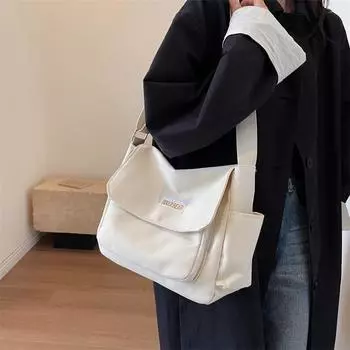 Женская парусиновая сумка через плечо Сумка-тоут белый