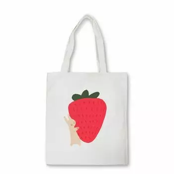 Женская парусиновая сумка-тоут с милым животным, медведем, сумка через плечо с принтом, сумка через плечо, повседневная сумка-шоппер, милая для девочек Bolsas 24*26cm