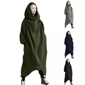 Женская персонализированная уличная толстовка на молнии с капюшоном и карманами с мягкой подкладкой L