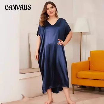 Женская пижама больших размеров, новая, свободная, с короткими рукавами, повседневная, удобная, домашняя одежда one size темно-синий