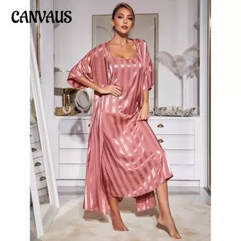 Женская пижама-бретелька с длинными рукавами для пожилых людей, шелковый халат, домашний костюм, спальные костюмы S шампанского