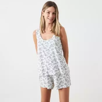 JJBDH1001 Женская пижама с круглым вырезом и бретельками L разноцветный