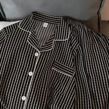 Женская пижама осень-весна с длинным рукавом, мягкий комплект для сна с вишневым цветочным рисунком, пижама для женщин, домашний комплект для сна, кардиган M