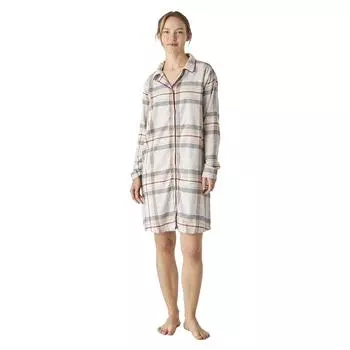 Женская пижамная ночная рубашка в клетку с длинными рукавами JJBEP1410 L разноцветный