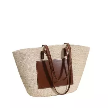 Женская плетеная сумка через плечо DY1001 слоновая кость