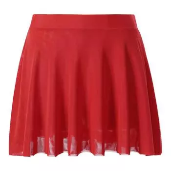 Женская плиссированная мини-юбка, сексуальная однотонная юбка с рюшами, нижнее белье, короткие юбки S красный