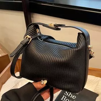 Женская плиссированная сумка через плечо через плечо хаки