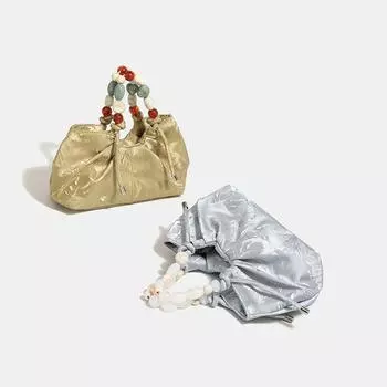 Женская плиссированная сумка-облако, маленькая и изысканная, элегантная и роскошная, нишевый дизайн, популярная сумка с бахромой, новая